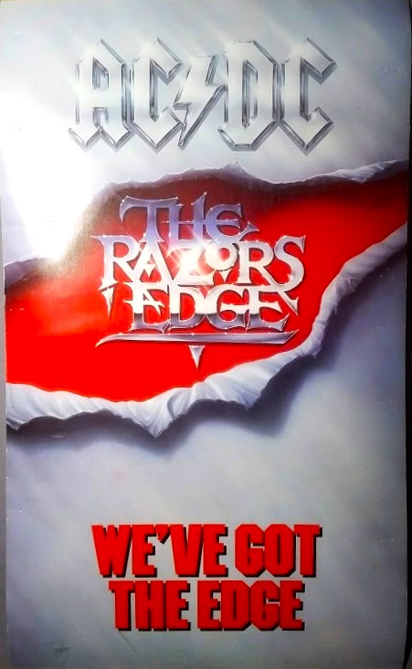 1990 AC/DC Razors Edge Record Release Promot Poster ATCO