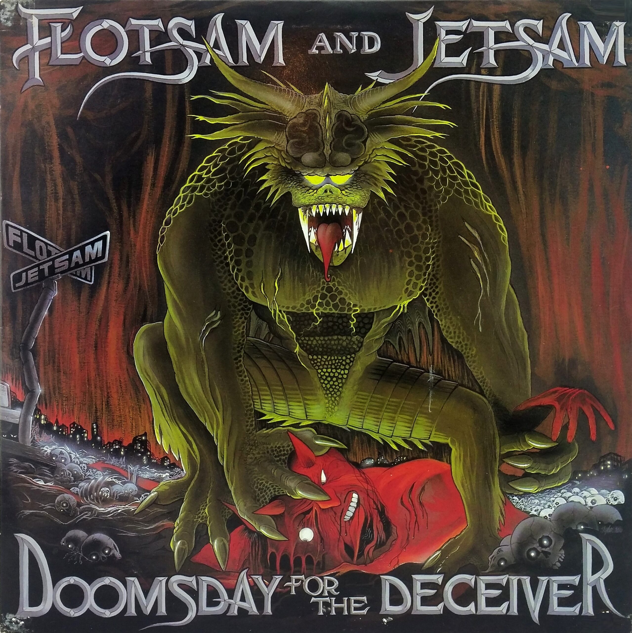 Flotsam and Jetsam オランダ盤 オリジナル LPレコード Flotsam And Jetsam Doomsday For The Deceiver First Year Pressing