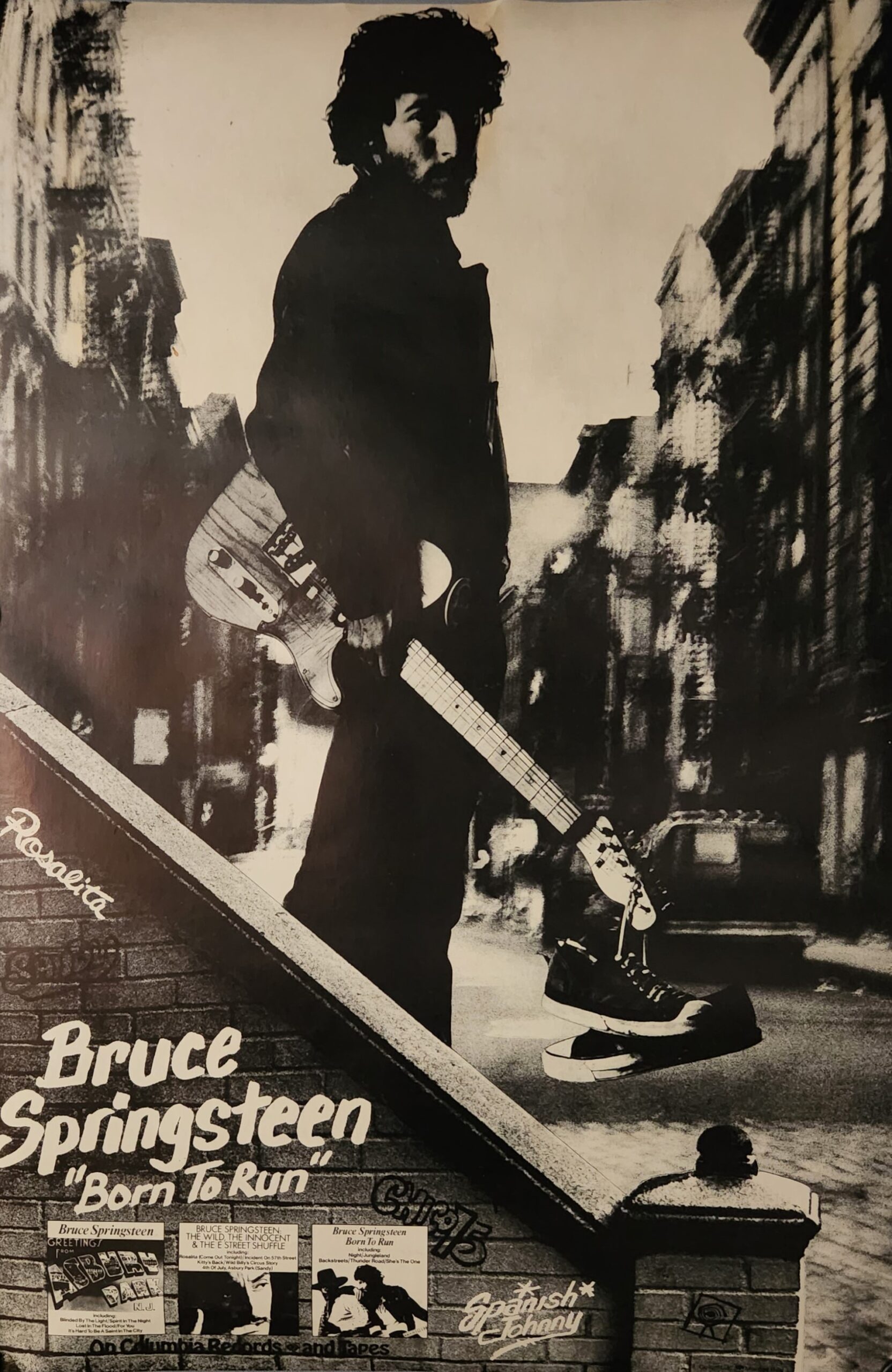 Original 1975 Bruce Springsteen Born To Run 3D Promotional Poster