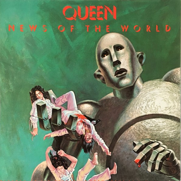 Queen News Of The World selling 1977 Elektra 6E-112 Specialty Pressing Gatefold E/NM