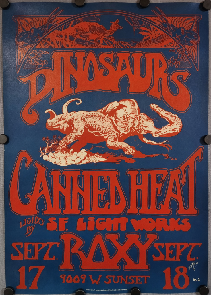 Original 1982 Dinosaurs Canned Heat At The Roxy Theatre 9009 W